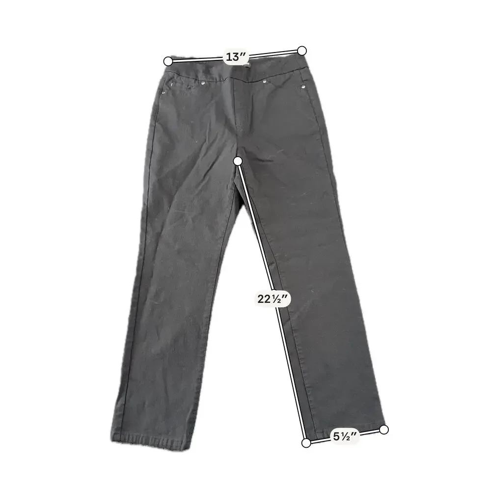 Mario Serrani Pants Womens Small Black Ponte Jegging Elastic Waist Stretch